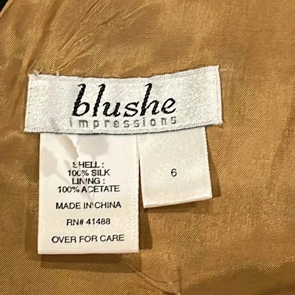 NWT 100% Silk Leopard Beige Gold Mob Wife Sleeveless Elegant Dress Womens 6 - Picture 5 of 11